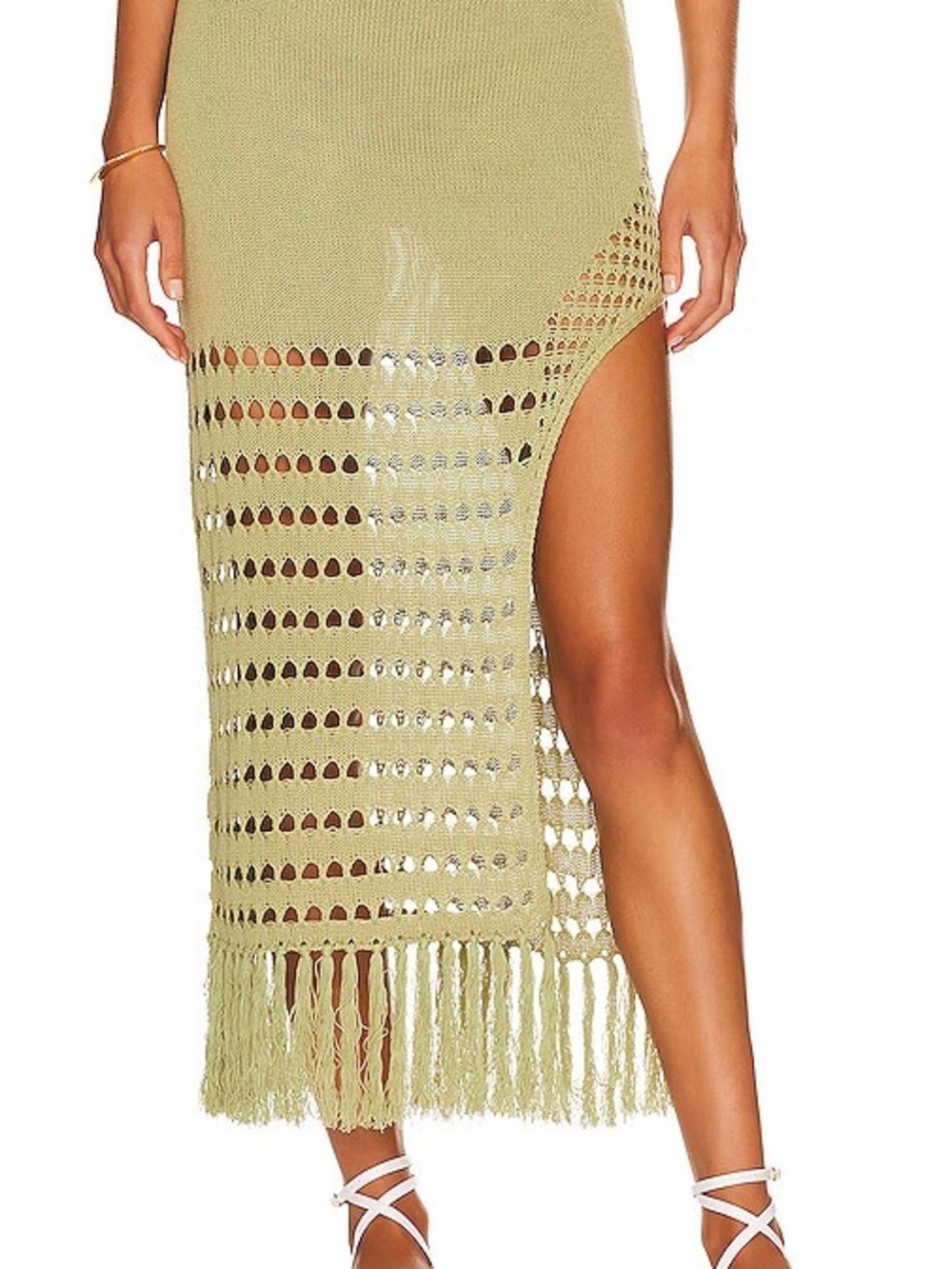 Devon Windsor Nikki Skirt in Sage | Size XL